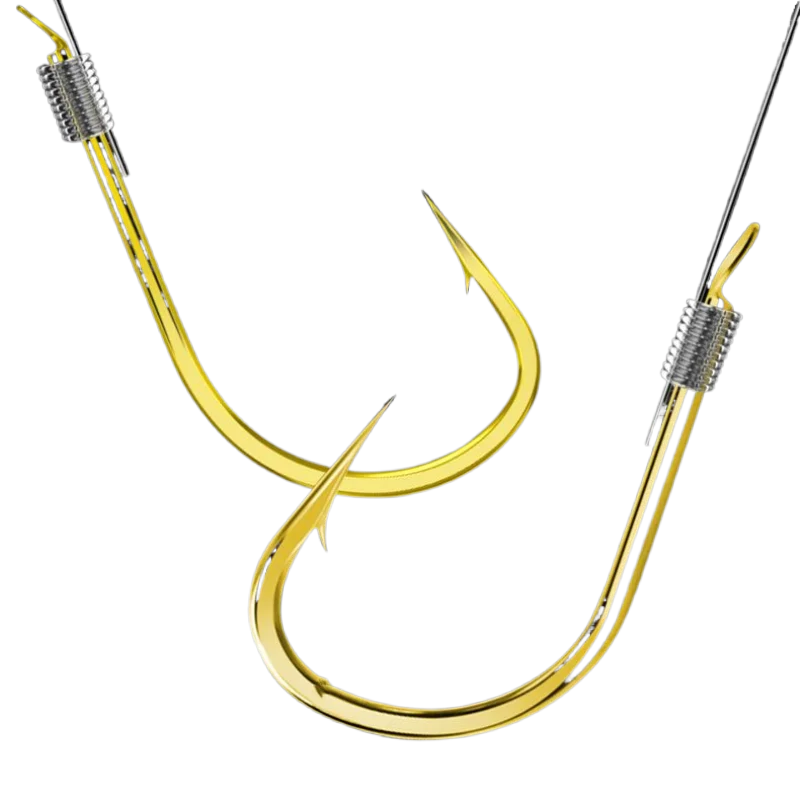 Juego de anzuelos dobles con púas de carpa cruciana, juego de anzuelos de línea corta, gancho de manga, equipo de Pesca de Río - imagen 2