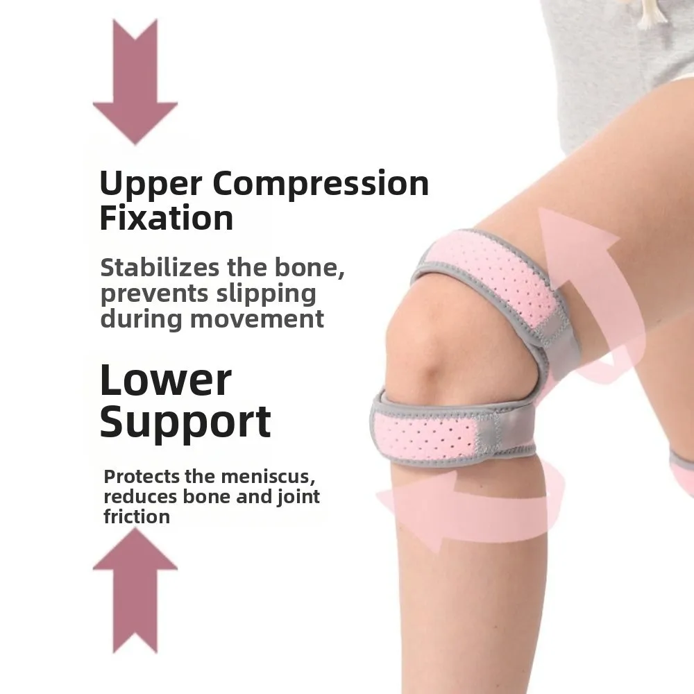 Rodillera deportiva con soporte ajustable, rodillera antideslizante y transpirable para rótula, rodillera de entrenamiento que absorbe los golpes, alivia el dolor de rodilla - imagen 4