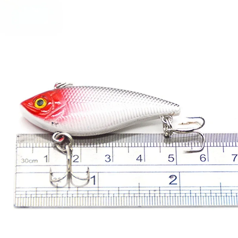 Señuelo de pesca Wobbler 3D VIB, Láser de vibración que se hunde, cebos artificiales, aparejos de pesca en hielo, juego de lubina de China, invierno, 4 piezas - imagen 3