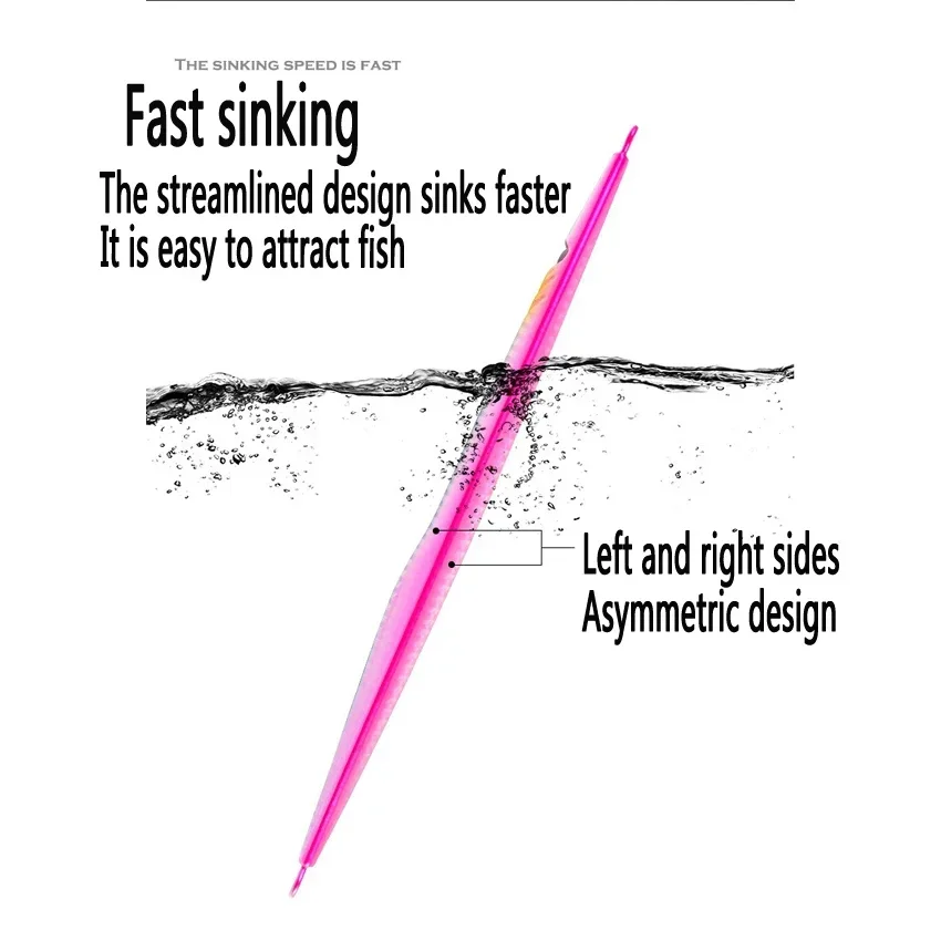 Plantilla de placa de hierro para pesca en el mar, tira larga, placa de hierro de dibujo rápido, hundimiento rápido y agitación lenta, placa de hierro luminosa de 60g - imagen 4