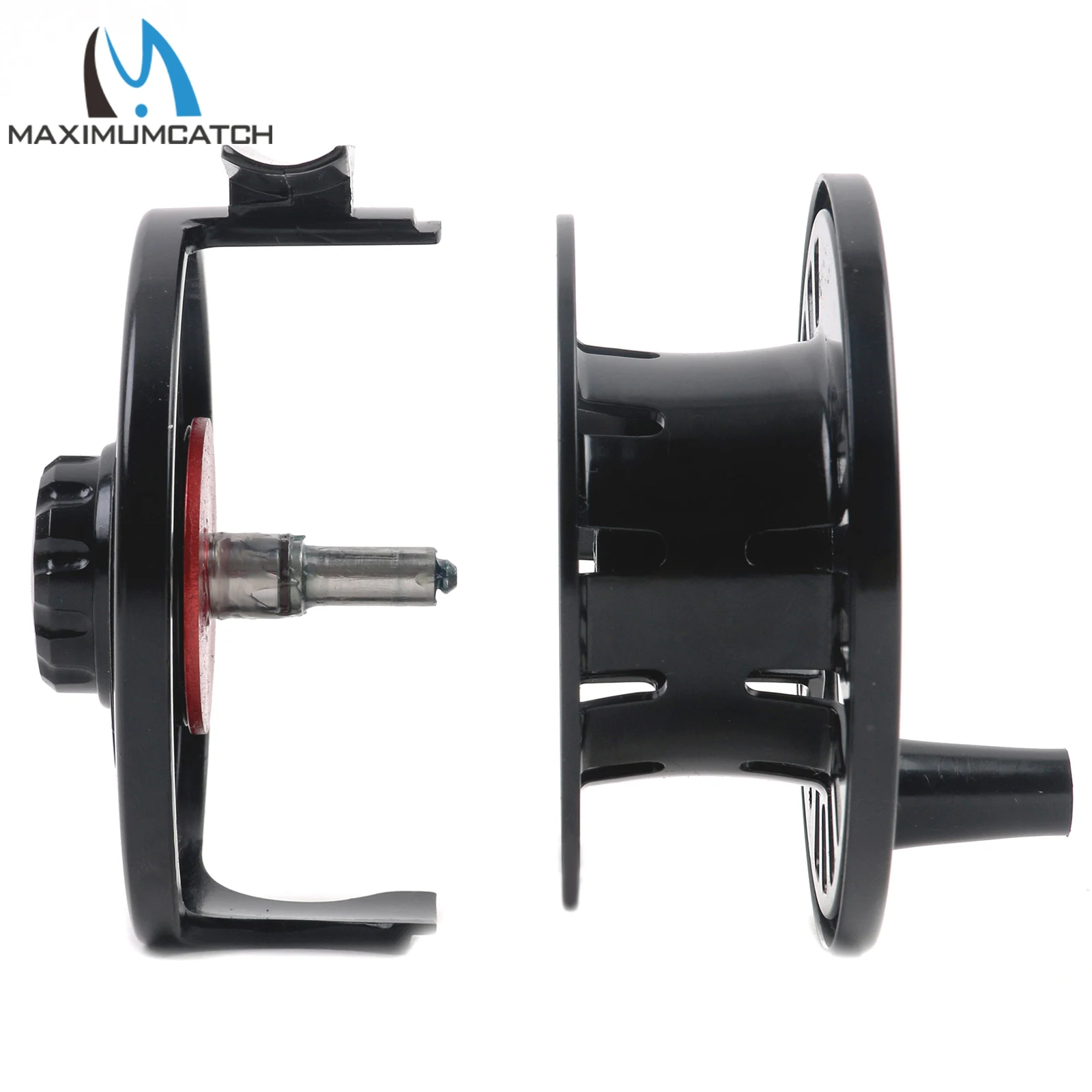 Carrete de pesca con mosca de aluminio fundido a presión Maximumcatch Maxcatch para diestros y zurdos, carrete con mosca de Color negro de 3-8wt - imagen 3