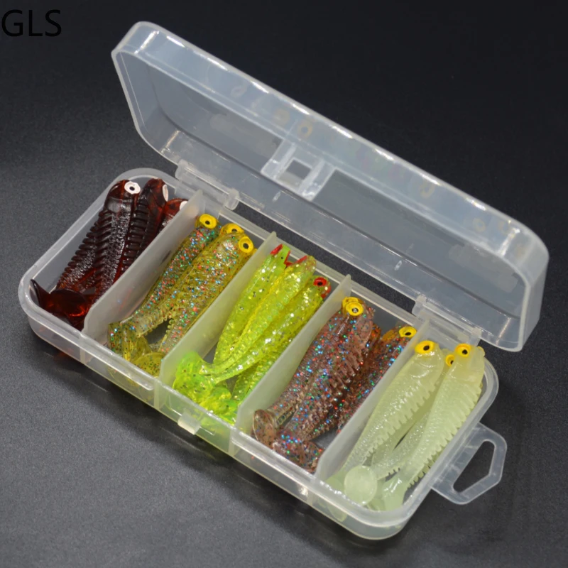 GLS-señuelo de pesca biónico en espiral, Mini gusano de lubina de agua salada, Artificial, de silicona suave, novedad, 30 unids/caja - imagen 5