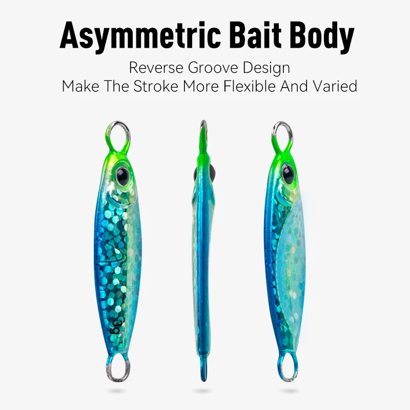 Kingdom 2 uds Señuelos de Pesca Jigging 2g 3g pesca hundida plantilla de Metal señuelo con un solo gancho cebo duro accesorios de pesca - imagen 5