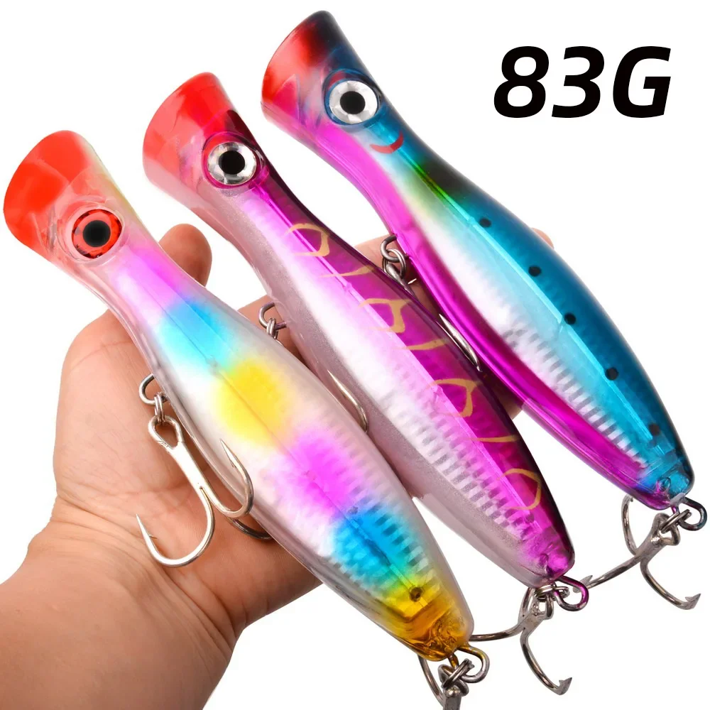 KNCONAN 165mm 83g Señuelos de Pesca Popper grande Twitch Wobbler cebos duros artificiales superficie de curricán de agua salada Swimbait de agua superior - imagen 2