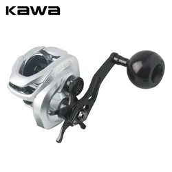 Carrete de pesca Kawa Megnatic, rueda fundida Max Drag12kg 12 + 1BB Weigt 229/226g, relación 7,6/6,5, mango individual/doble con perilla Eva/carbono