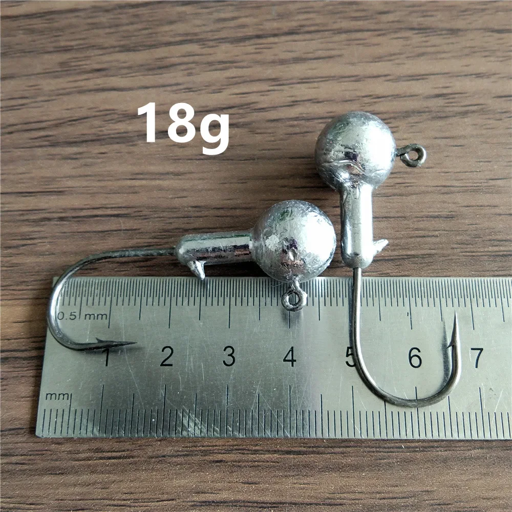 7g 10g 14g 18g 21g anzuelos de Pesca cabeza de manivela anzuelos Jig Head para aparejos de Pesca de gusanos blandos - imagen 3