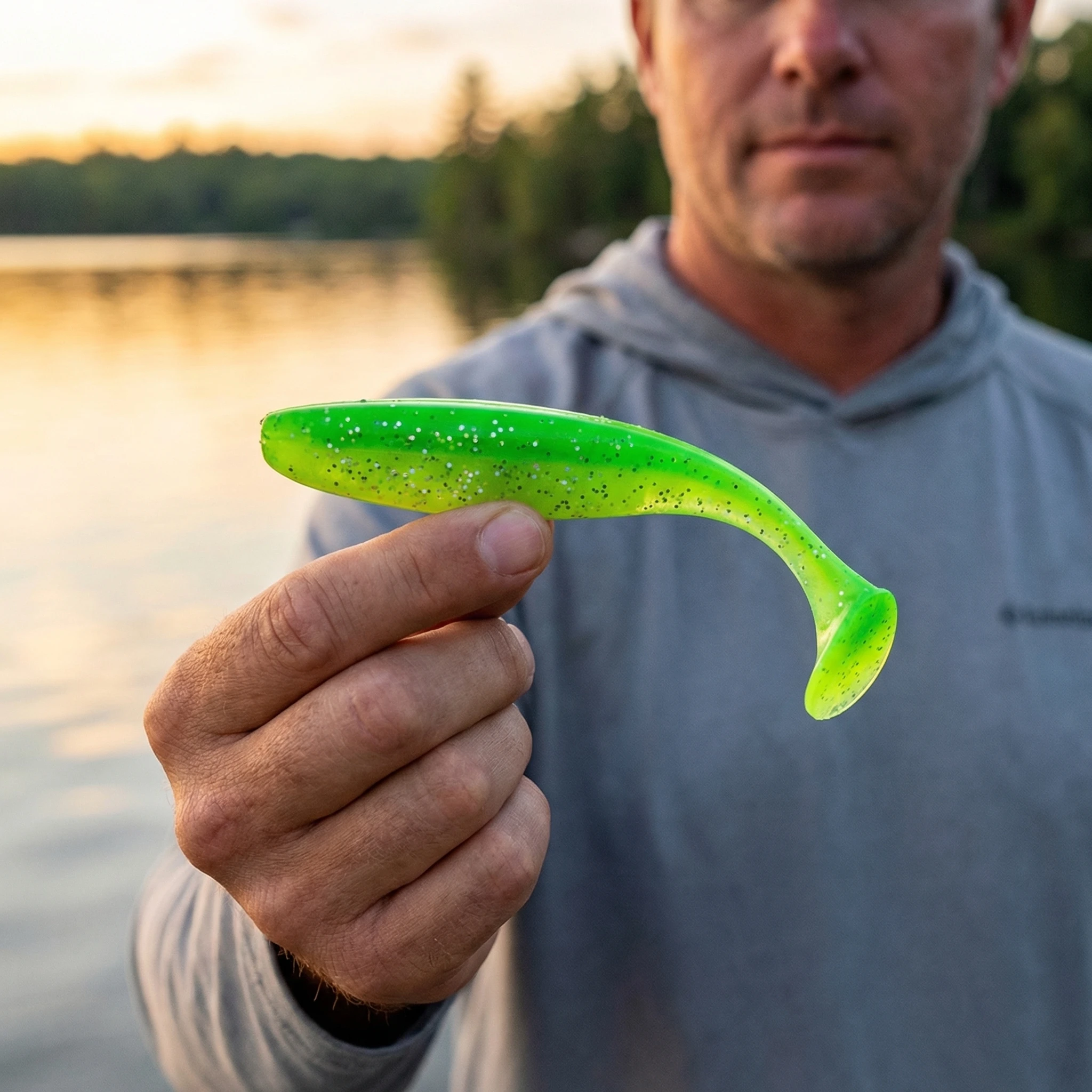Señuelos blandos cola en T – Micro swimbaits de silicona para perca - imagen 3