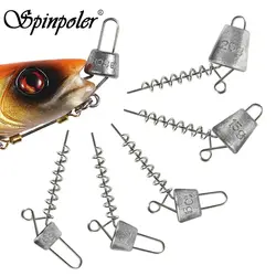 Spinpoler-tornillo poco profundo de profundidad múltiple, sistema de rotación sin Lucio, 5g, 10g, 15g, 20g, Softbait de plomo, aparejo de cola rizada, accesorios de equipo de pesca