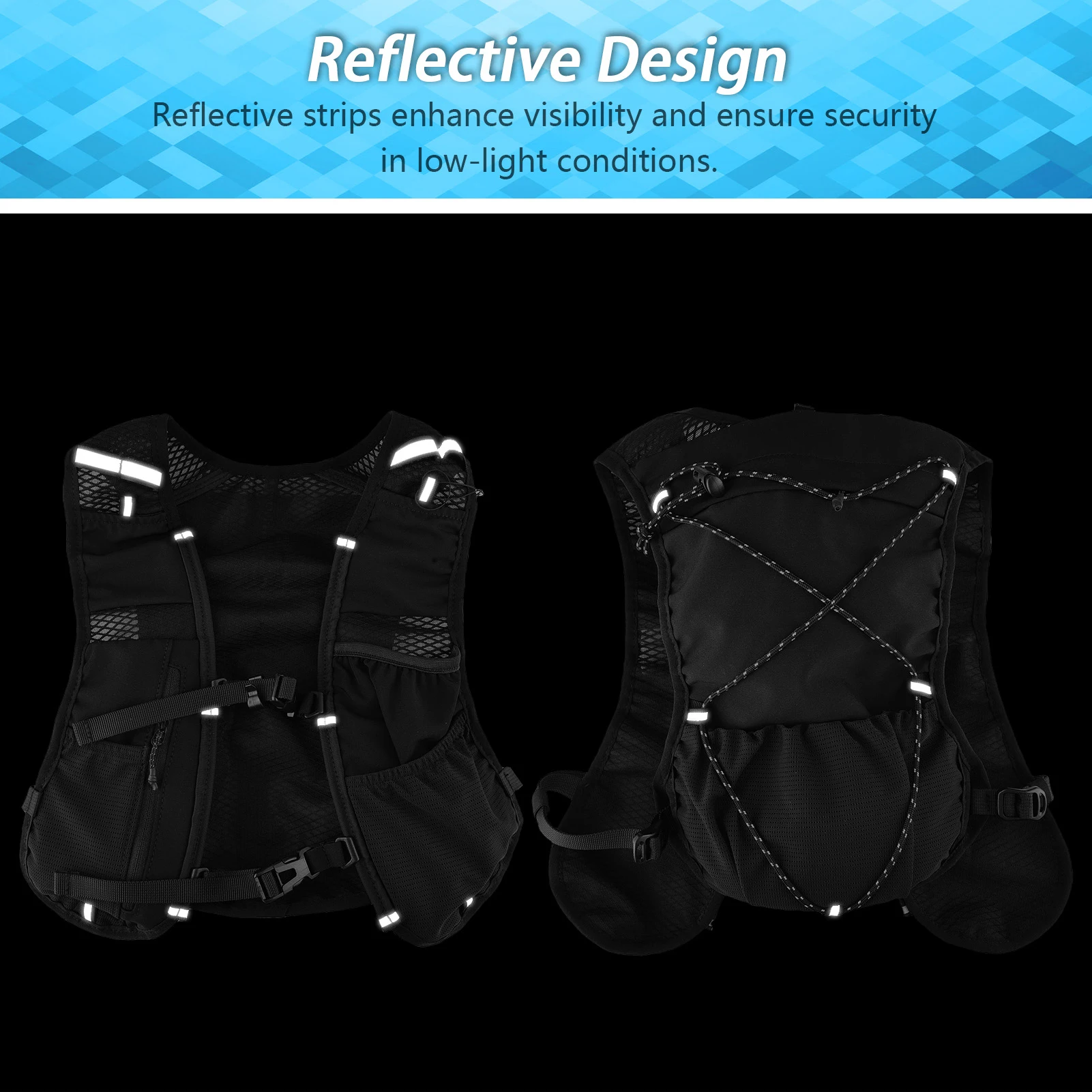 Chaleco de hidratación para correr, chalecos ponderados para correr, mochila multifuncional ligera para exteriores, chaleco de agua corriente, paquete de escalada - imagen 5