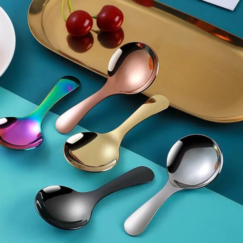 Traje para turismo al aire libre, vajilla portátil de acero inoxidable 304, vajilla para niños, vajilla de postre, combinación de cuchara y tenedor - imagen 3