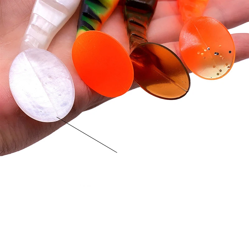 Mar Yolo-cebo de pesca de PVC de doble Color, cebo suave, cola en T, biomimético, perca, carpa, artículos de pesca - imagen 2