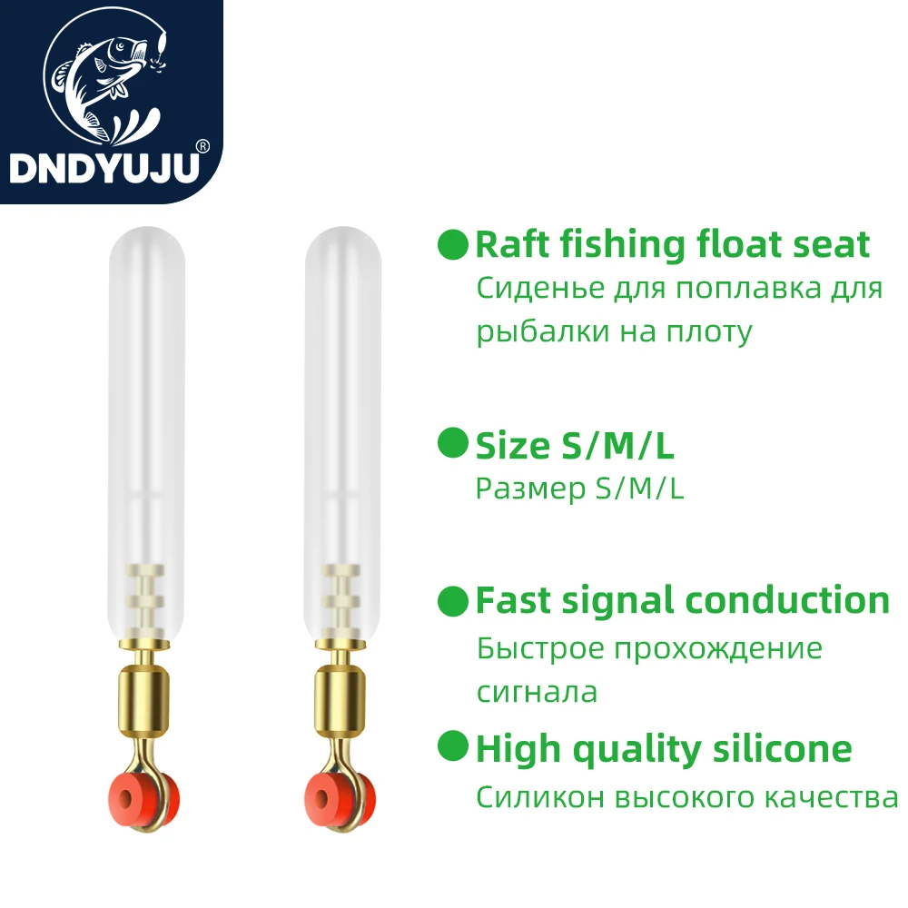 DNDYUJU 10 Uds soporte de flotador de pesca de silicona cabeza de cobre giratoria de 360 grados accesorios de descanso de flotador anti nudo libremente