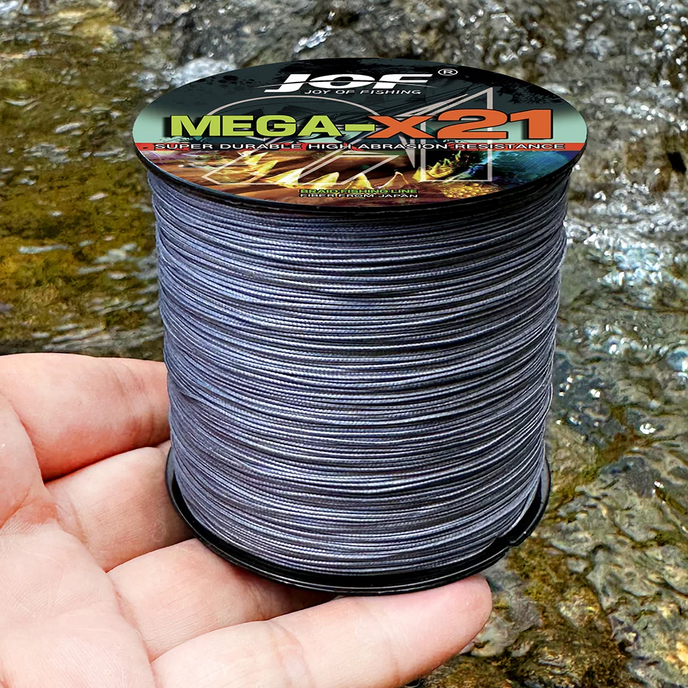 Línea de pesca trenzada de PE de 21 hebras JOF, suave, resistente al desgaste, línea principal, línea duradera de alta visibilidad para agua dulce/agua salada - imagen 3