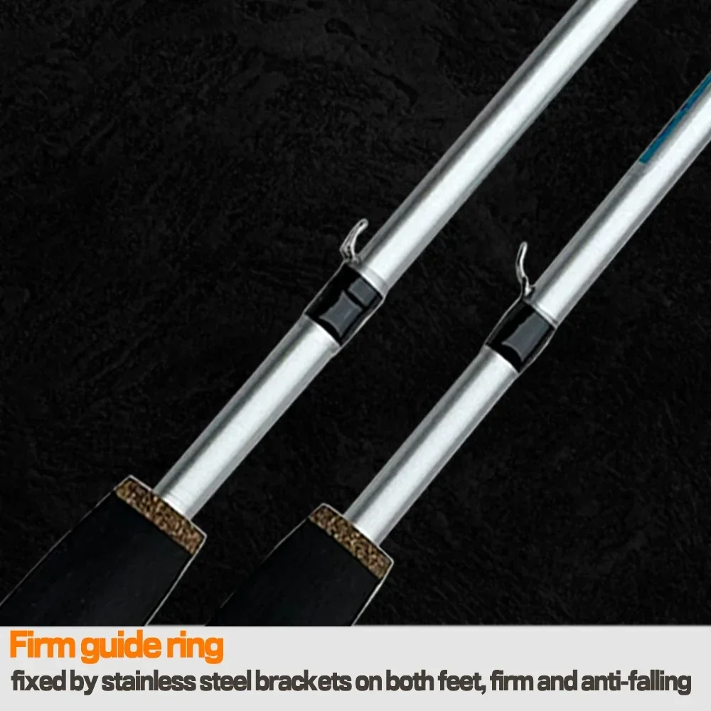 Caña de pescar de fundición giratoria, caña de pescar de fundición larga de carbono de 1,65/1,8 m, con punta sólida mejorada, calamar, pulpo, lubina de mar - imagen 5