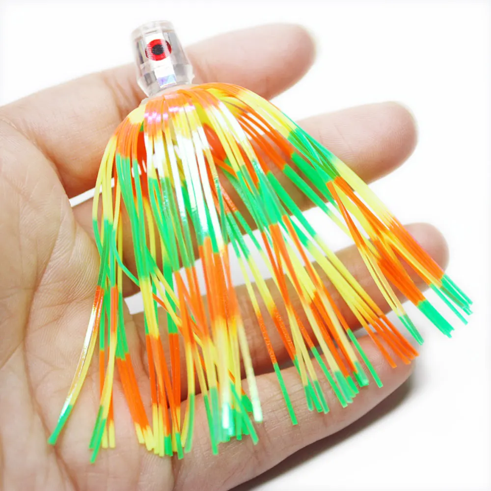 10 Uds. Señuelos de pesca de 2,5 pulgadas de largo de la serie King Buster Bling-faldas holográficas de silicona, perfectos para pesca en agua salada - imagen 4