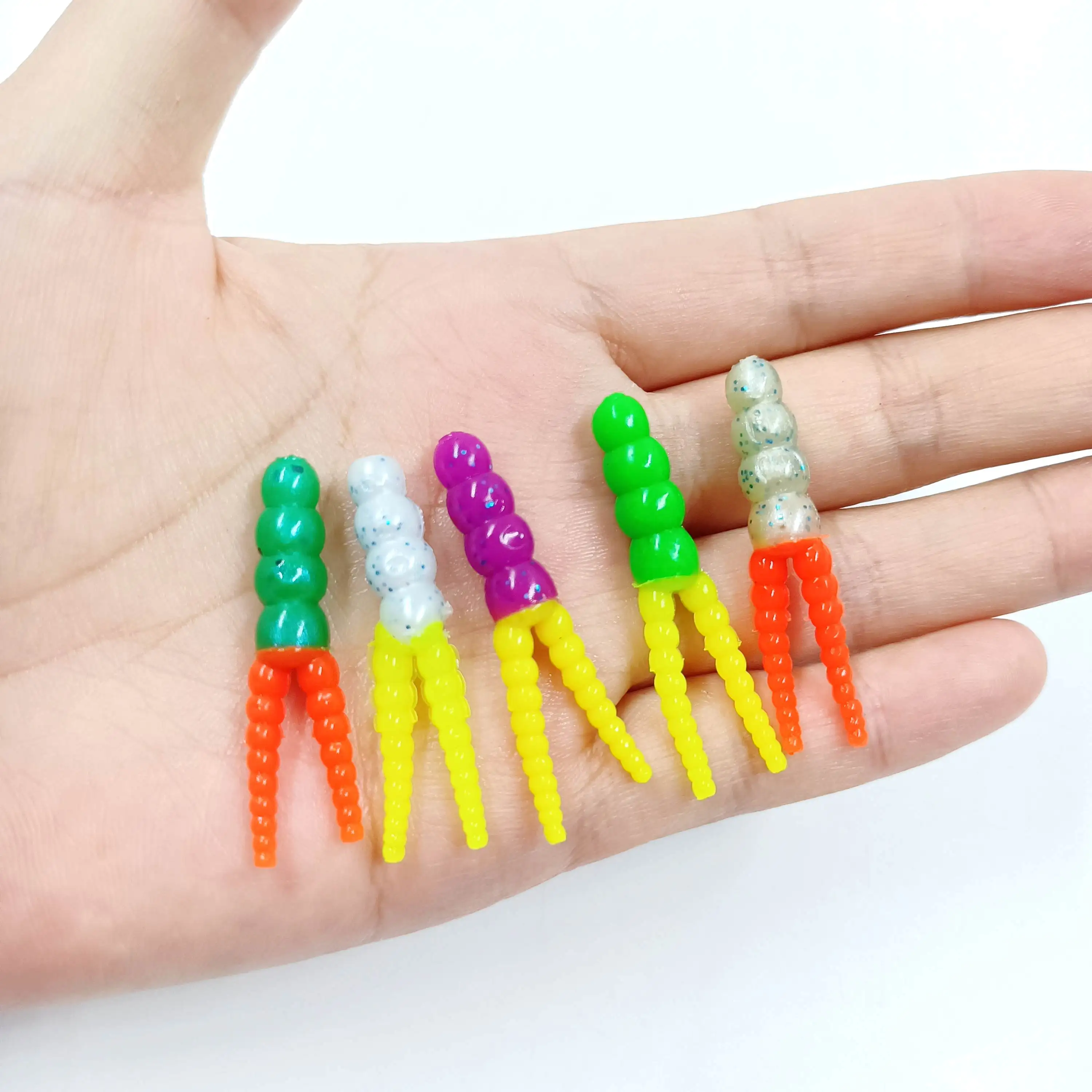 DUODUOYU 30 Uds 40mm nuevo Mini Señuelos de Pesca blandos 1g gusano de silicona Isca cebo Artificial Wobblers Leurre Souple aparejos de pesca - imagen 4