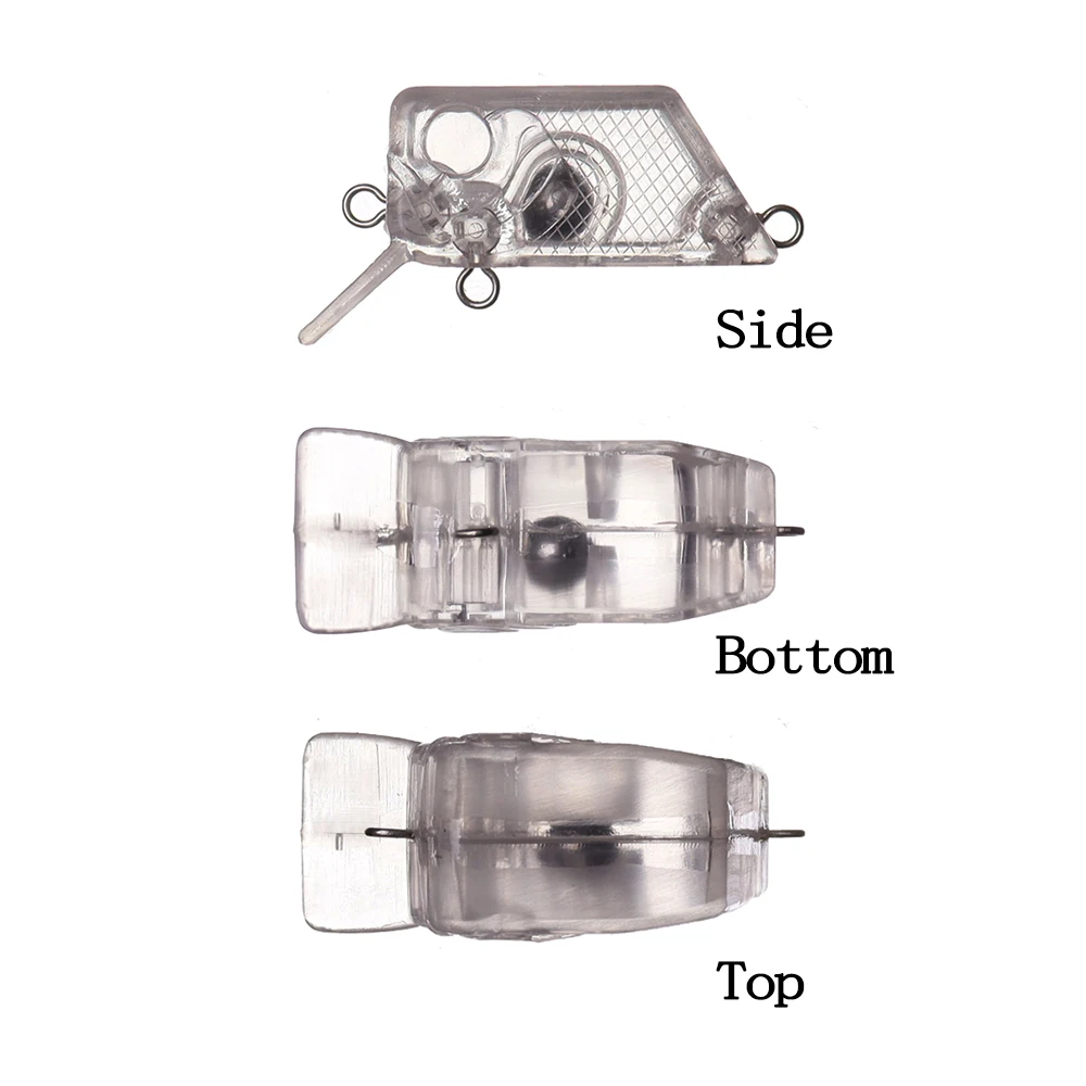 Chan'sHuang 30 Uds. Cebo en blanco sin pintar 4,5 cm/6,7g sonajero flotante cubo Crankbait DIY señuelo de pesca Artificial hecho a mano - imagen 2