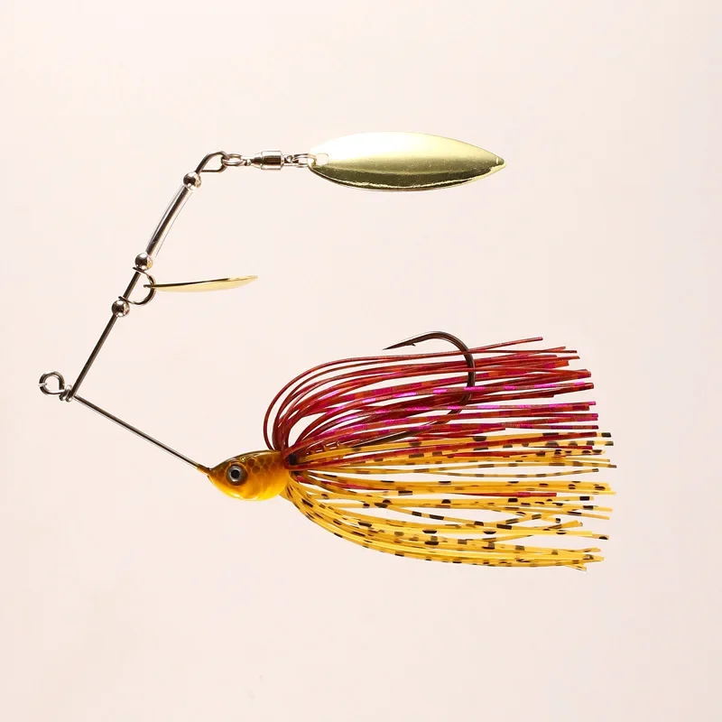 1 Uds cebo giratorio señuelo de Metal señuelo de pesca duro Spinner señuelo Spinnerbait Pike aparejos de pesca giratorios Wobbler pesca - imagen 3