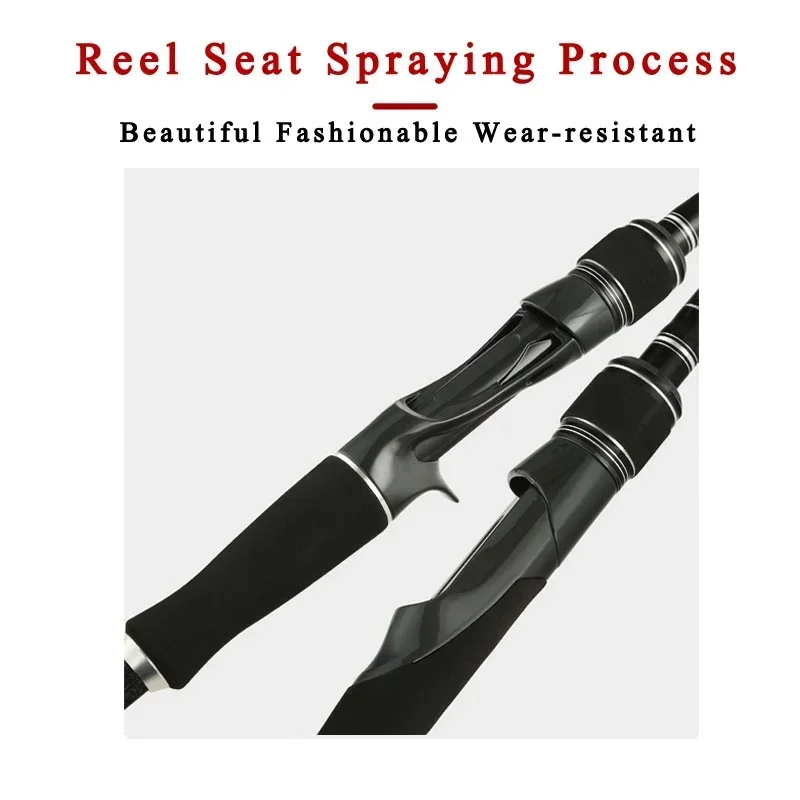 Goture-caña de pescar súper dura de 2 secciones, fibra de carbono H + MH, doble punta superior, caña de fundición giratoria, 7-40g, aparejos de pesca rápidos para trucha - imagen 4