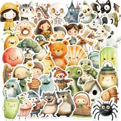 Pegatinas infantiles impermeables - Animales minimalistas para niños