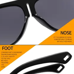 Gafas de sol con montura redonda futurista vintage, lentes degradados, protección UV400, gafas de sol Y2K, gafas de playa/viajes/ropa de calle