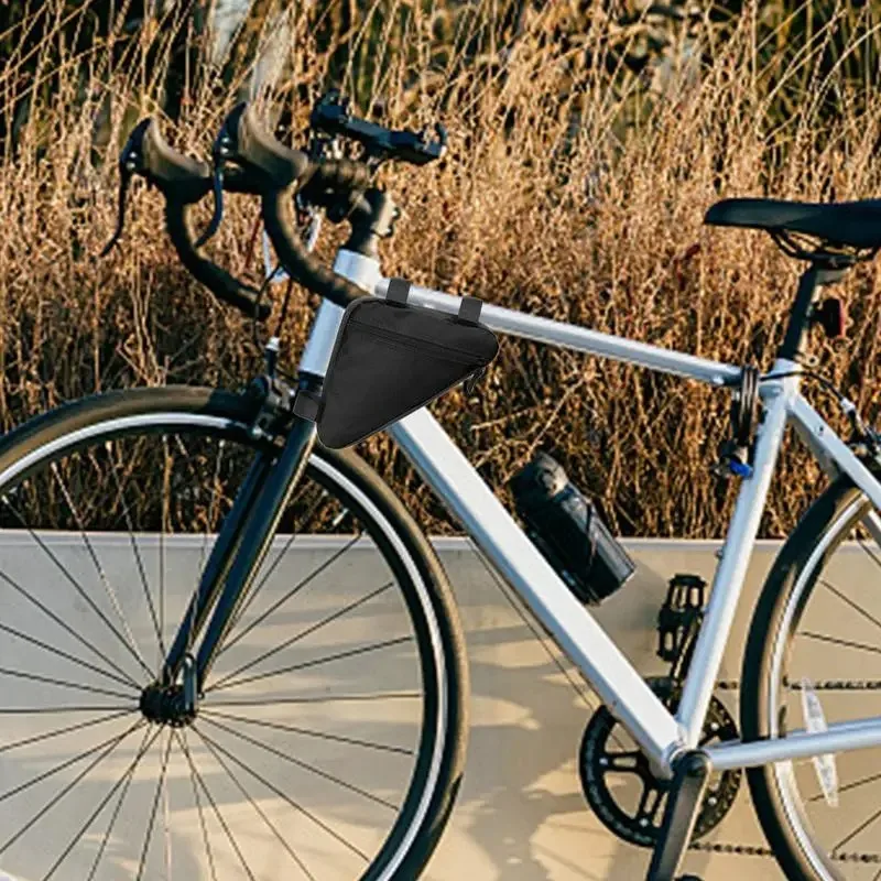 Bolsa triangular para bicicleta, manillar de cuadro frontal de bicicleta, bolsas impermeables para ciclismo, piezas de bicicleta - imagen 5