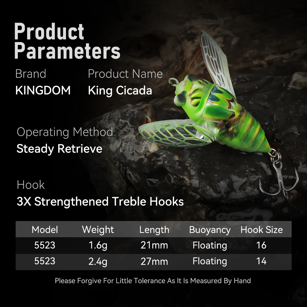 Kingdom Cicada Crankbait para lubina, trucha y lucio - imagen 5
