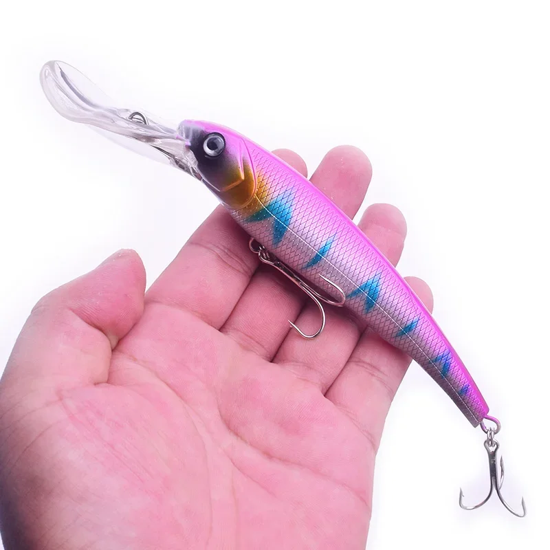 Señuelos de Pesca de pececillo grande, 1 unidad, 16,5 cm, 28g, Crankbait Iscas artificiales Para Pesca, Wobbler de mar, cebos de natación, aparejos de Pesca - imagen 4