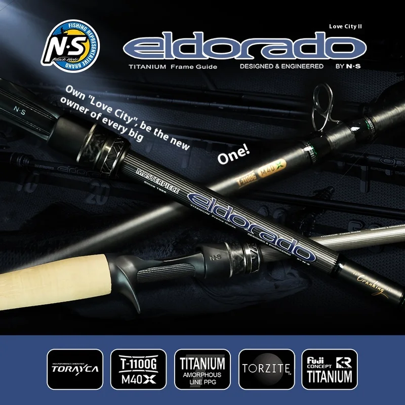 Caña NS ELDORADO II – Carbono M40X + T1100G para black bass