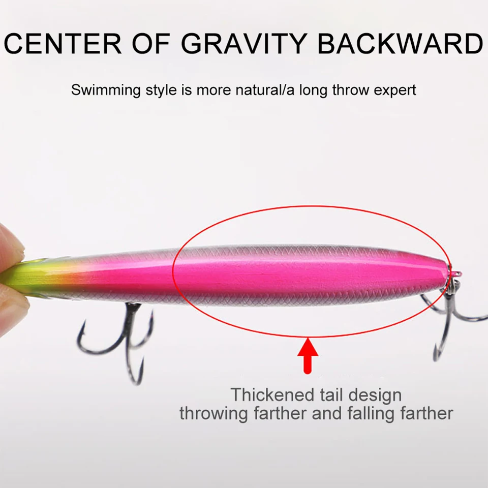 WALK FISH-señuelo de Pesca Artificial, cebo de lápiz que se hunde, 8g, 11g, 15g, fundición, Jigging, orilla, Topmouth, Culter, 1 piezas - imagen 4