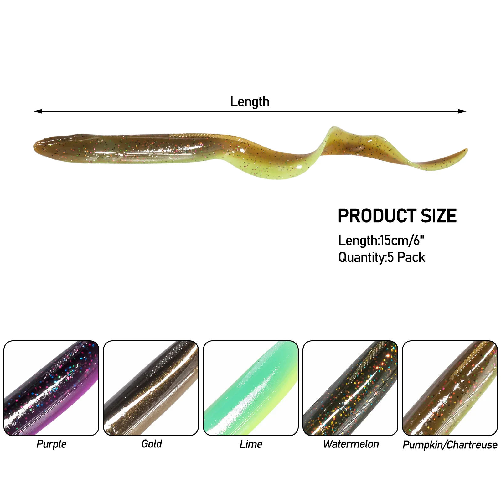 Señuelo Anguila de Vinilo – Swimbait para Jigging en Agua Salada - imagen 2