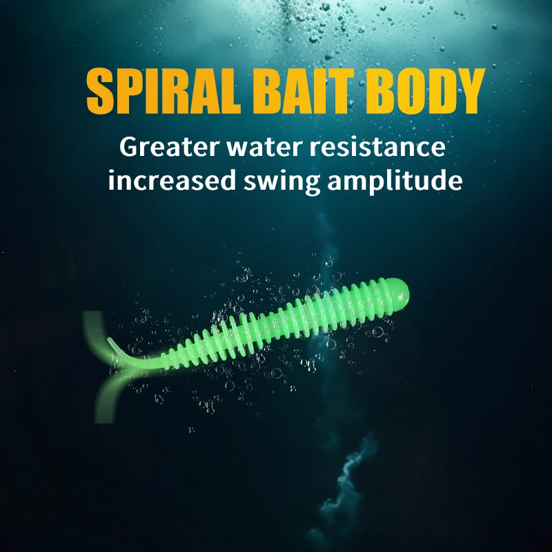 Cebo de gusano supercontinente, cebo suave Tanta 40mm 63mm, Señuelos de pesca con olor a sales, señuelo de pesca de silicona suave - imagen 4