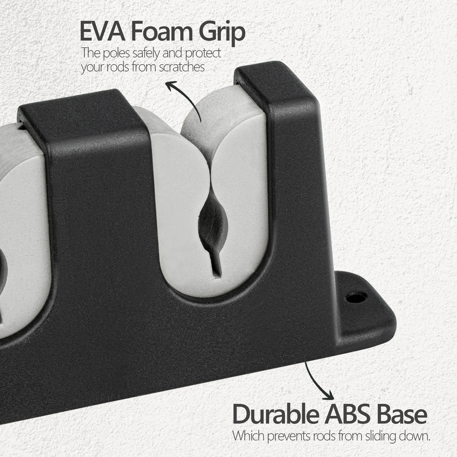 Thkfish-soporte Horizontal para caña de pescar, montaje en pared Modular para garaje, herramientas de almacenamiento, 6 varillas - imagen 3