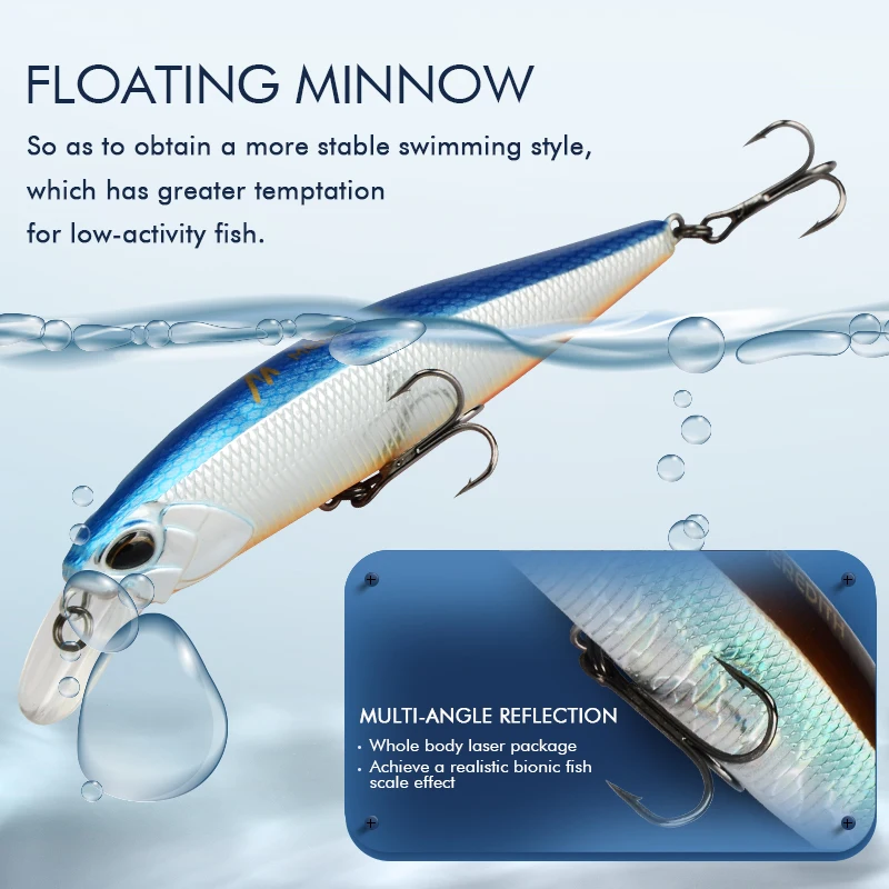 MRERDITH-señuelo iscas de señuelos pesca JERK MINNOW 100F 14g, Wobbler flotante, 24 colores, cebo duro, calidad profesional Depth0.8-1,0m isca artificial frete gratis black minnow - imagen 5