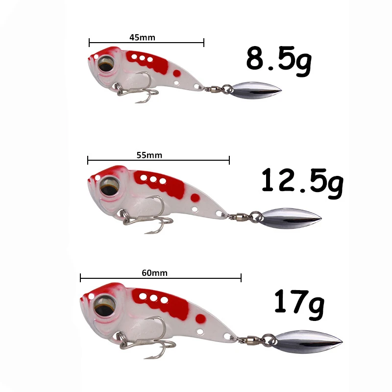 Señuelos de Pesca de 8,5g, 12,5g, 17g, VIB, cuchara de vibración, Crankbait, Wobbler, cebo duro de lentejuelas, cebo Artificial duro, Swimbait - imagen 2