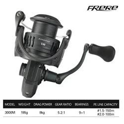 Carrete spinning Tsurinoya Frere C2000S Ultralight 155g agua salada y dulce
