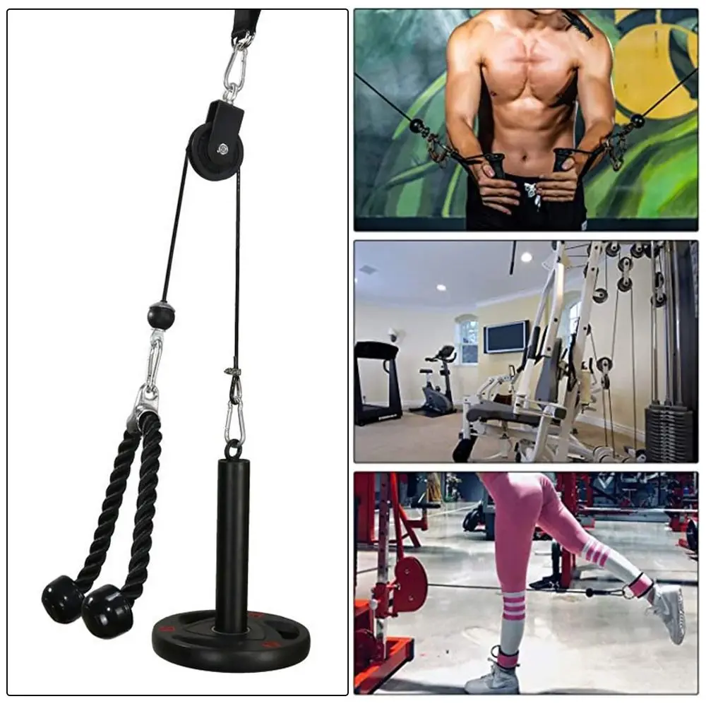 Carrete de Cable ajustable para gimnasio en casa, dispositivo de Cable de alta resistencia, manguera de gimnasio portátil con cable, juego de Cable de polea para ejercicio, entrenamiento muscular, 8 Uds. - imagen 4