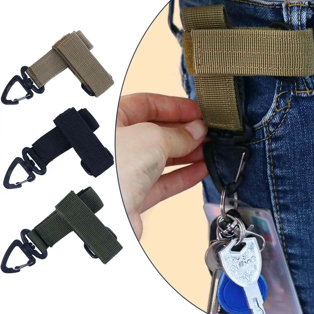 Guantes de nailon duraderos para escalada, guantes para acampar y senderismo, guantes de trabajo, guantes con Clip de seguridad, gancho colgante, antipérdida - imagen 5