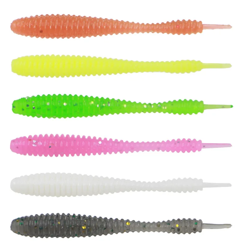 Mar Yolo 1/10pcs / Caja mini cebo raíz de cebo cebo suave TPR cebo suave flotante aguja de gusano suave cola espiral cebo suave equipo de pesca - imagen 5