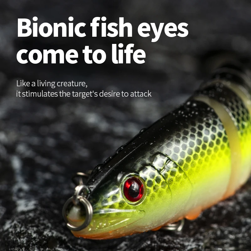 Señuelos de pesca multiarticulados para niños, 13,5 cm, Wobblers que se hunden, cebo Artificial duro para aparejos de pesca - imagen 5