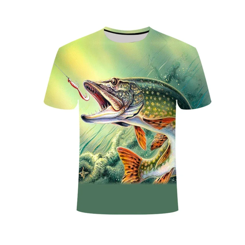 Camiseta divertida de pescador de carpa y pescado para hombre, Camisetas de manga corta de fibra de poliéster, Camisetas para hombre, camiseta fresca de verano - imagen 5