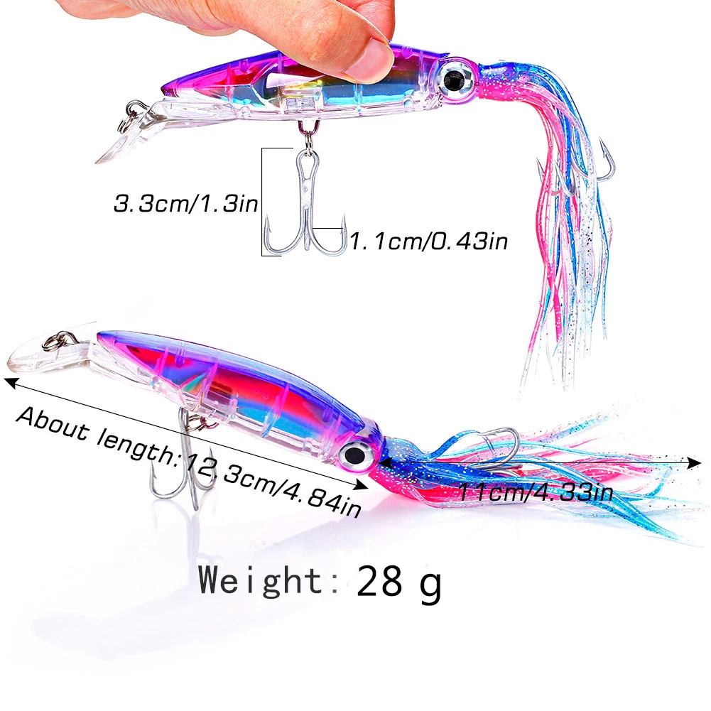 Señuelo calamar 3D Sougayilang – Silicona y plomo para pesca - imagen 3