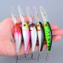 Señuelo de Pesca Minnow, cebo duro Wobbler, Crankbait, carpa, lubina rayada, aparejos de Pesca, SwimBait, 1 ud.