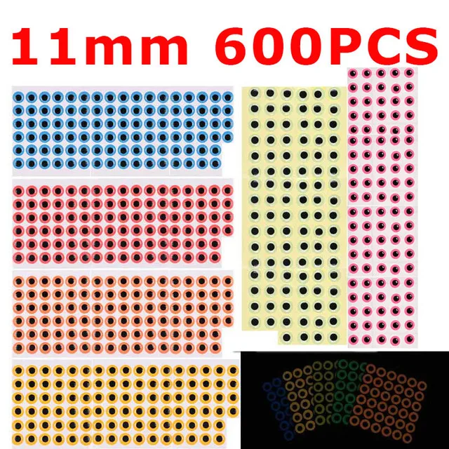 600pcs mix 11mm