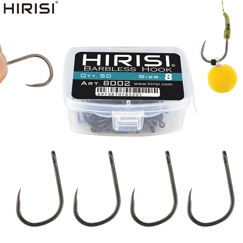 Hirisi Anzuelos sin púas PTFE – Acero inoxidable carbono - imagen 2