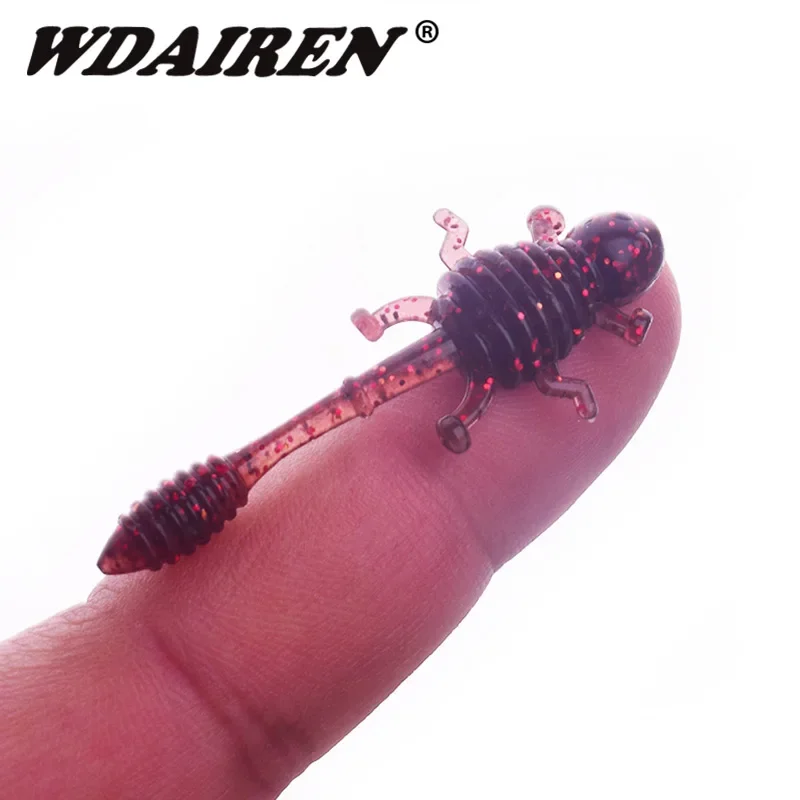 10 Uds señuelo de Pesca Shad cebos blandos Wobblers fácil luminoso 5cm 1,2g Jig Head gusano de silicona Pesca accesorios de aparejos de Pesca - imagen 3