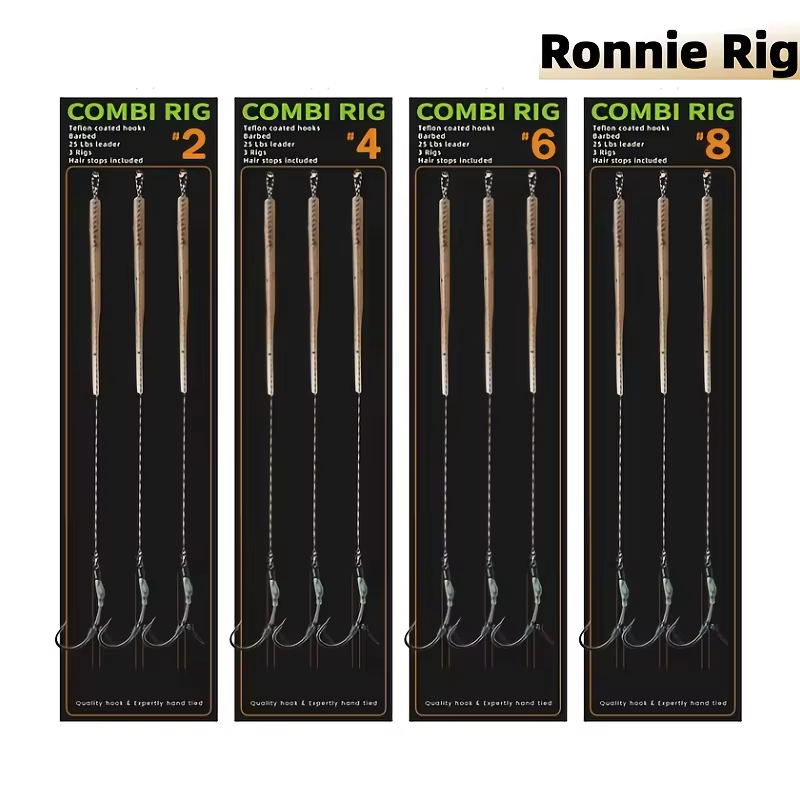 Ronnie Aparejos para pesca de carpa – antidesgarro y anzuelos afilados - imagen 4