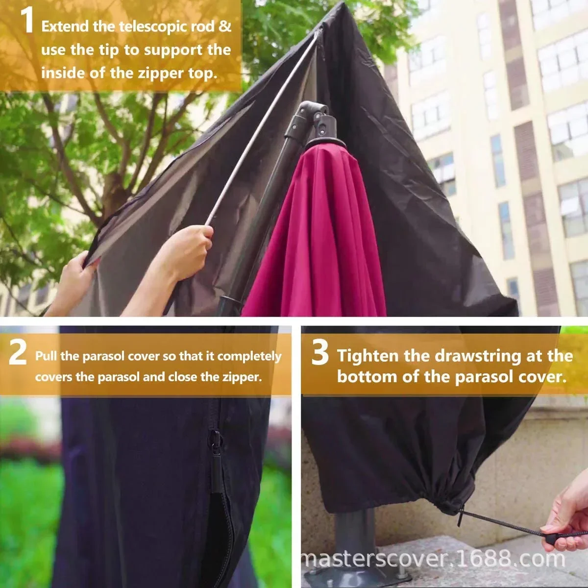 Funda impermeable para sombrilla de pesca estilo banana - imagen 2