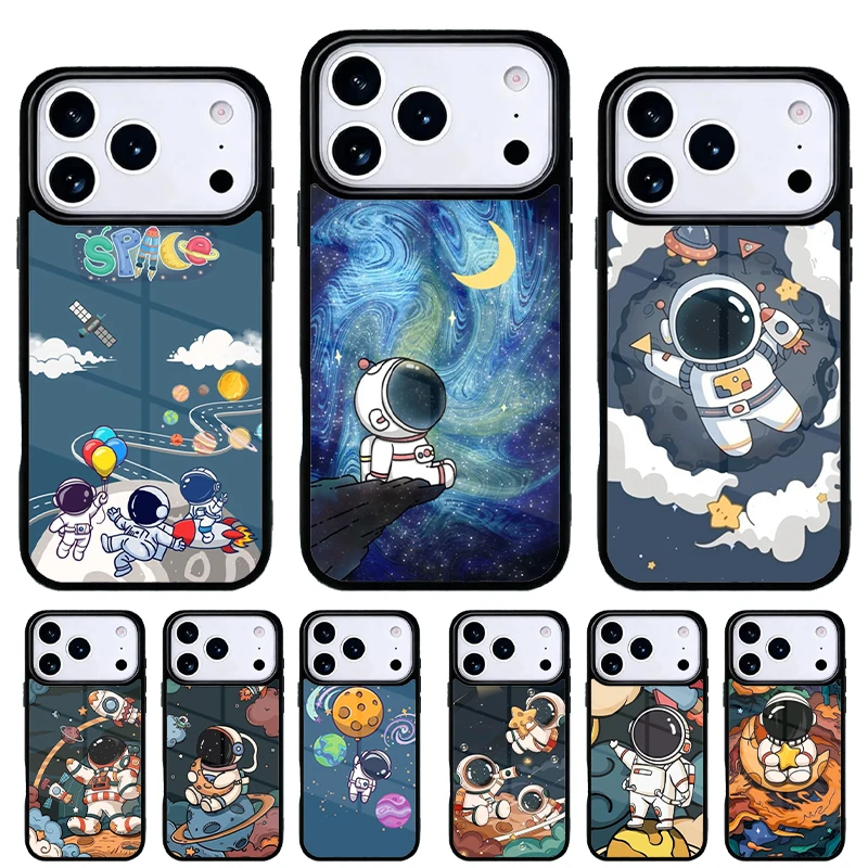 Funda iPhone diseño astronauta y galaxia – Carcasa trasera