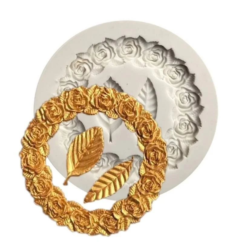 Molde silicona 3D guirnalda de rosas para fondant y galletas - imagen 4